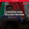 Diputado Antonio Carreño Sosa rindiendo su segundo informe legislativo en la tribuna del Congreso del Estado en Morelia