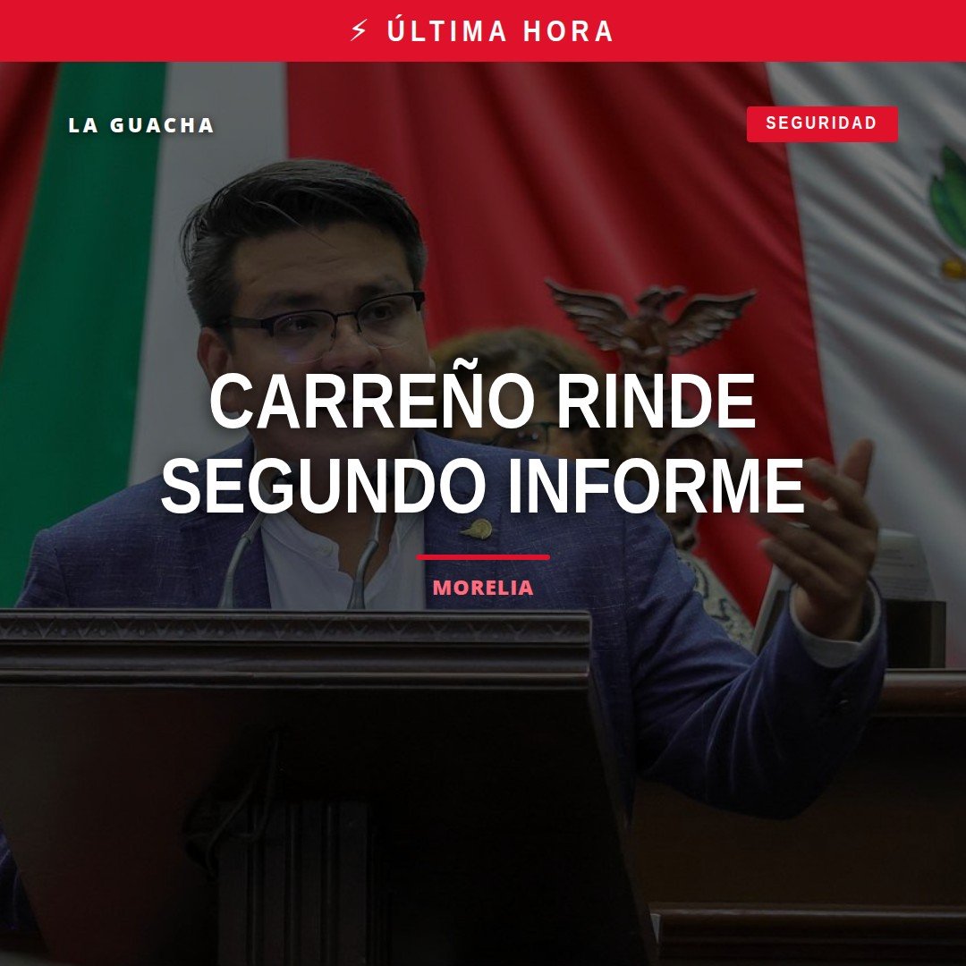Diputado Antonio Carreño Sosa rindiendo su segundo informe legislativo en la tribuna del Congreso del Estado en Morelia