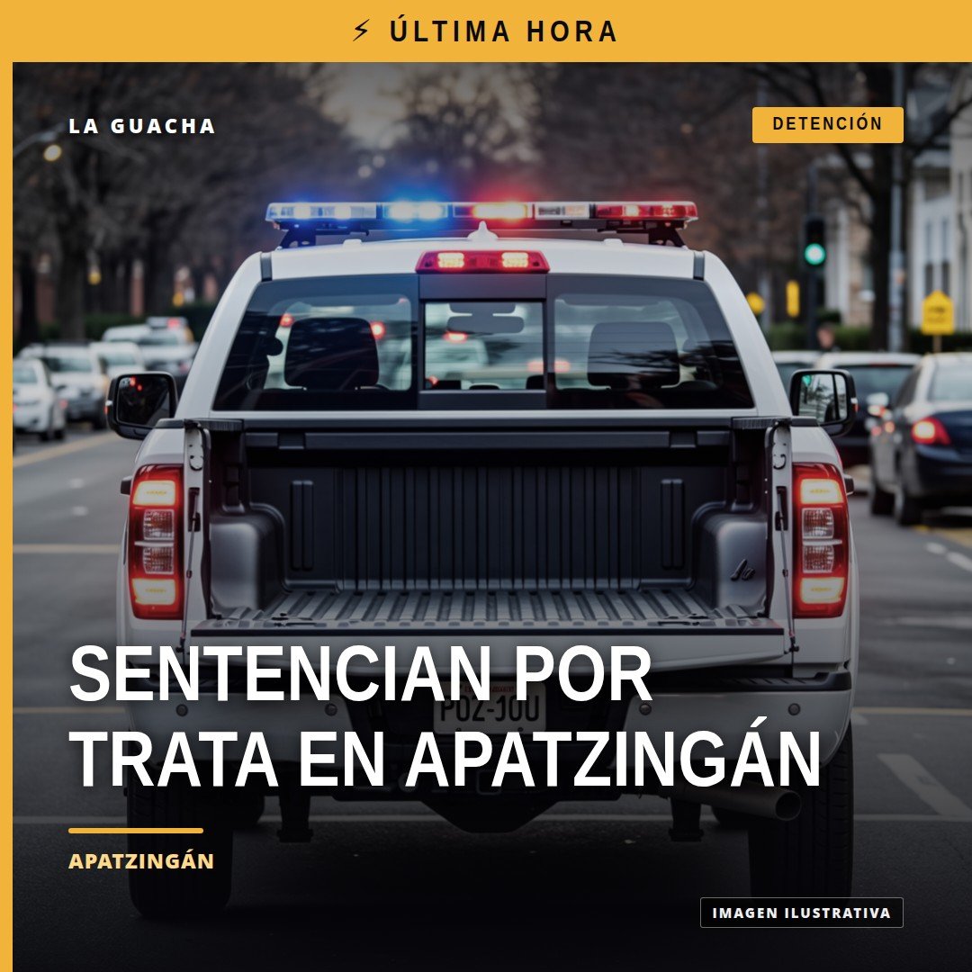 Ilustración simbólica de justicia y protección: balanza y escudo sobre fondo azul, con texto 'trata de personas apatzingán'
