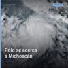 Mapa del Pacífico mexicano mostrando la ubicación de la tormenta tropical Polo a 395 km al sur de Manzanillo, Colima, y su