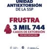 Logotipo de la Secretaría de Seguridad Pública de Michoacán junto a elementos gráficos que simbolizan protección telefónica