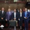 Grupo Parlamentario del PVEM en sesión del Congreso de Michoacán durante el Segundo Informe Legislativo, refrendando