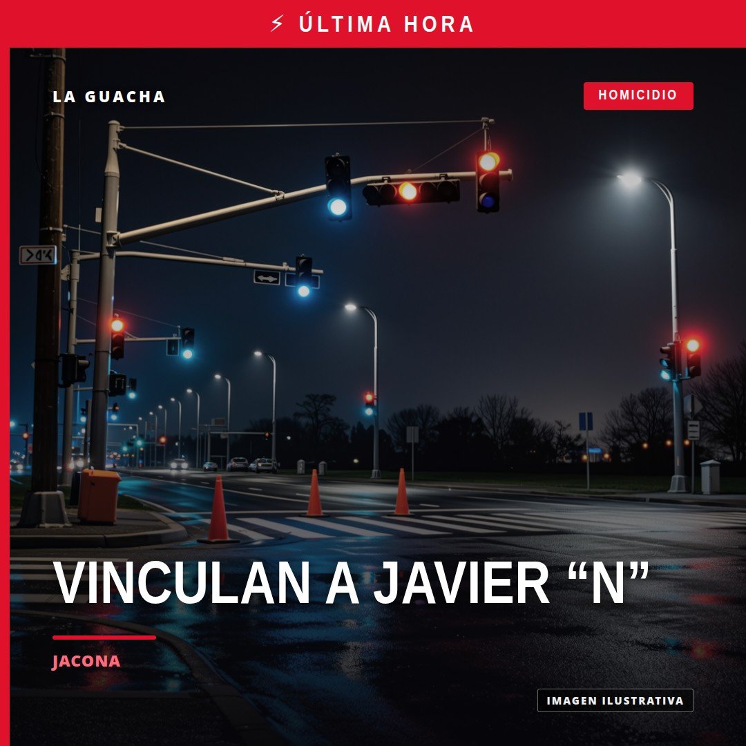 Ilustración simbólica de una balanza de justicia y un sello judicial sobre fondo azul, con texto 'vinculación a proceso