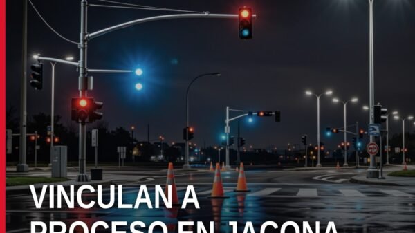 Ilustración simbólica de balanza de justicia y mapa de Jacona, Michoacán, para vinculación a proceso jacona