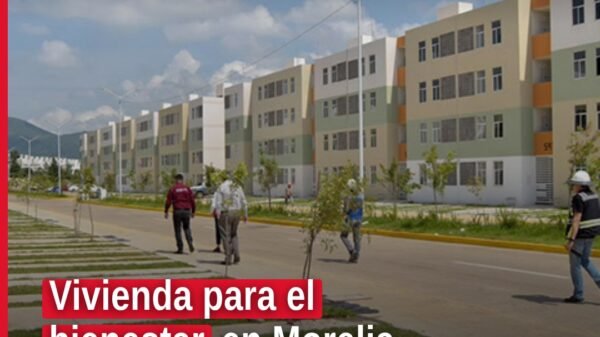Vivienda para el bienestar en construcción en los desarrollos Catania y Camponubes, Morelia, Michoacán