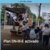 Guardias nacionales en acción durante el Plan DN-III-E por huracán Simon en zona costera del Pacífico mexicano
