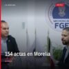 Infografía con datos de actas circunstanciadas morelia: 154 en la Visitaduría auxiliar ante la FGE, según informe 2026 de la