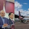 aeropuerto morelia migrantes con avión y terminal moderna