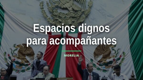 Ilustración simbólica de un familiar esperando con dignidad en un espacio acogedor dentro de un hospital público en Morelia