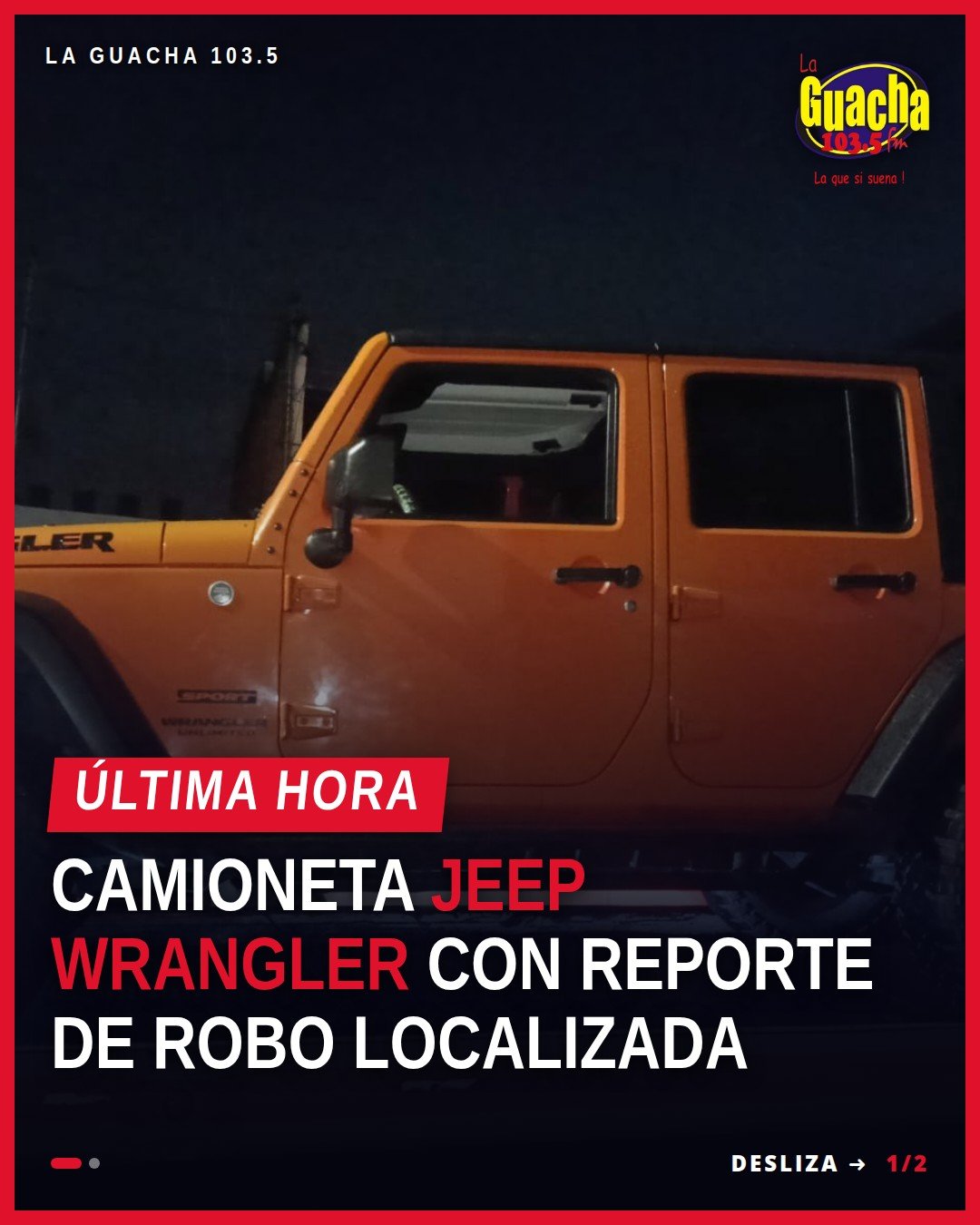 Camioneta Jeep Wrangler estacionada frente a un inmueble en Uruapan, Michoacán, durante operativo de la Fiscalía General del