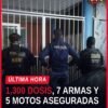 Operativos de la Fiscalía General del Estado de Michoacán asegurando mil 300 dosis de narcóticos, armas y motocicletas en