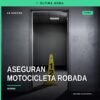 Motocicleta asegurada por la Fiscalía General del Estado de Michoacán en un inmueble de Irimbo, Michoacán, tras cateo