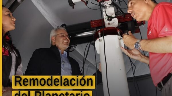 remodelación del planetario con obras en curso, estructura circular y señalética del Planetario de Morelia “Lic. Felipe