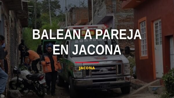 Fachada de vivienda en la colonia Trasierra, Jacona, donde fue baleada la pareja