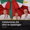 Gobernador Bedolla presidiendo actos del 212 aniversario apatzingán frente al Monumento a los Constituyentes en el Fortín