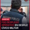 Personal de la Fiscalía General del Estado Michoacán en el Desfile Cívico Militar de Morelia, con uniformes institucionales