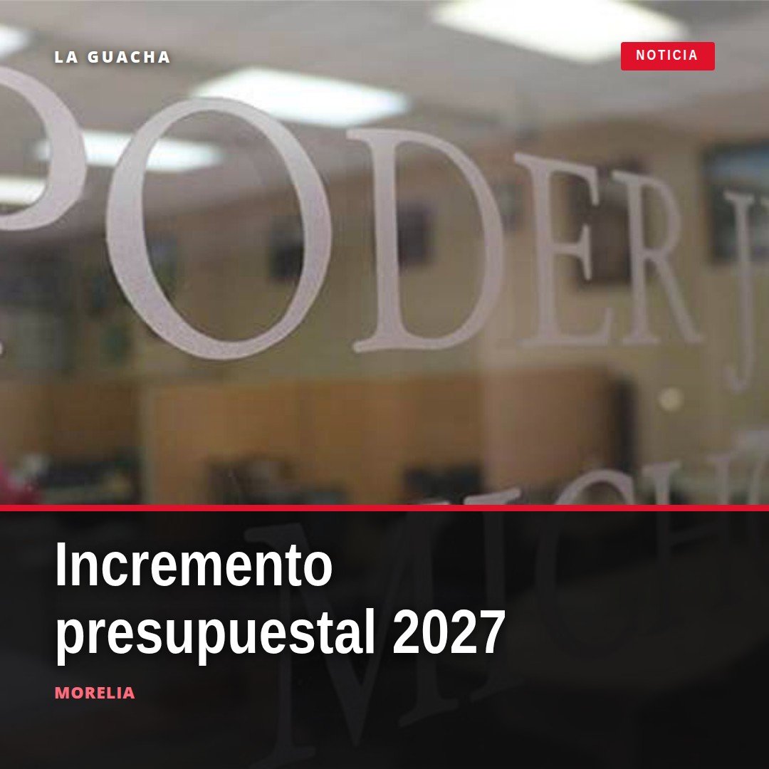 Fachada del edificio principal del Poder Judicial de Michoacán en Morelia, con detalles de mantenimiento reciente