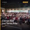 Gladyz Butanda y Osvaldo Ruiz junto a militantes en un evento en Morelia, Michoacán, reforzando la defensa de la soberanía