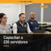 Capacitan servidores públicos: imagen ilustrativa de una sesión virtual de capacitación con participantes en pantallas y