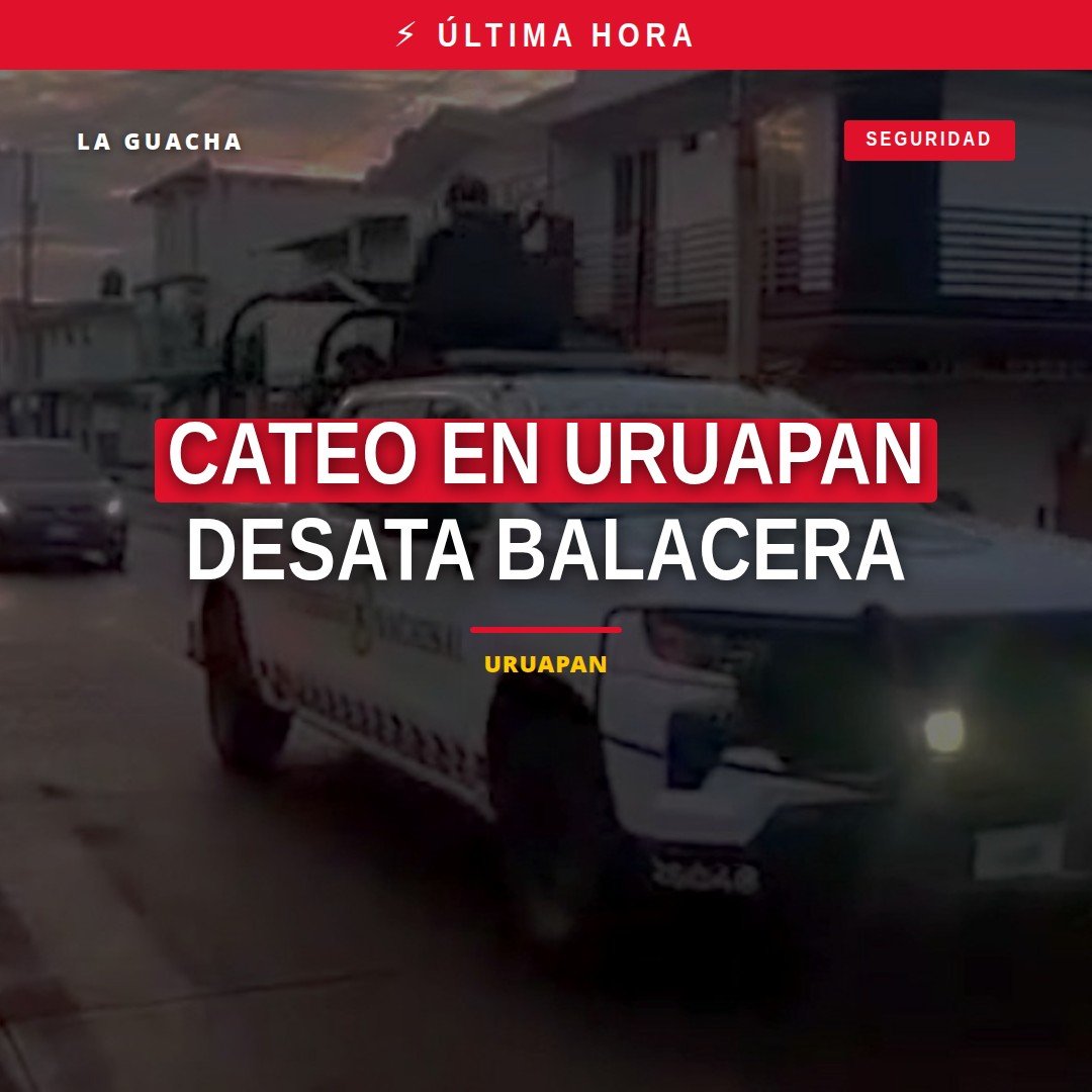 Imagen ilustrativa de un operativo policial en un fraccionamiento residencial en Uruapan, Michoacán, relacionado con el