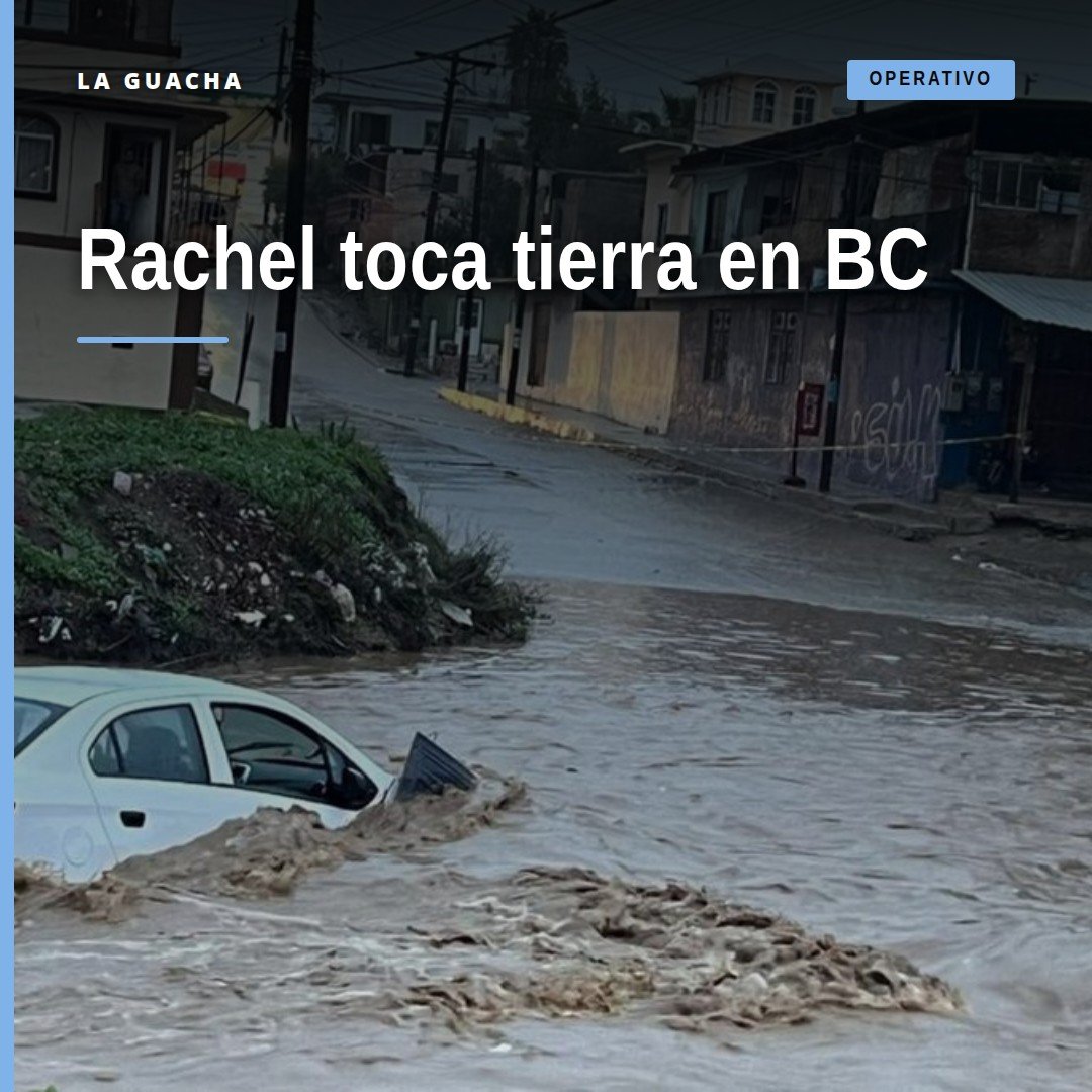 Imagen representativa del ciclón rachel baja california con nubes oscuras, oleaje fuerte en la costa de Baja California y