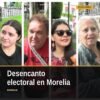 Grupo diverso de ciudadanos en calles de Morelia expresando desencanto ciudadano electoral durante consulta de opinión