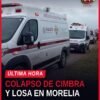 Paramédicos del CRUM atienden a trabajadores tras colapso de cimbra morelia en obra de la colonia La Hacienda, Morelia