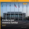 Ilustración simbólica de balanza de justicia y escudo de la Fiscalía General del Estado de Michoacán, con texto: violencia