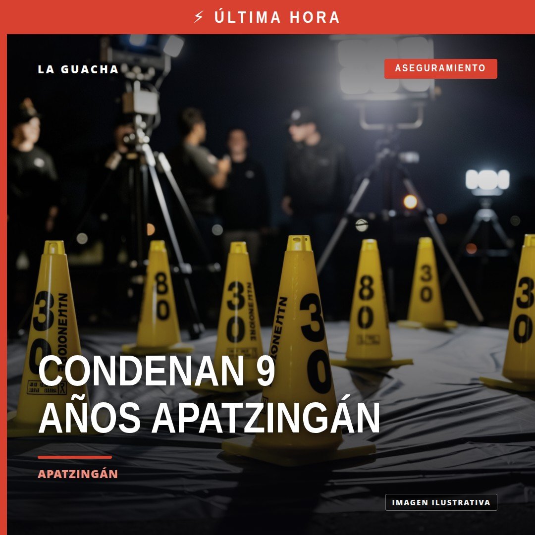 Ilustración simbólica de una motocicleta robada y una balanza de justicia en Apatzingán, representando el robo de vehículo
