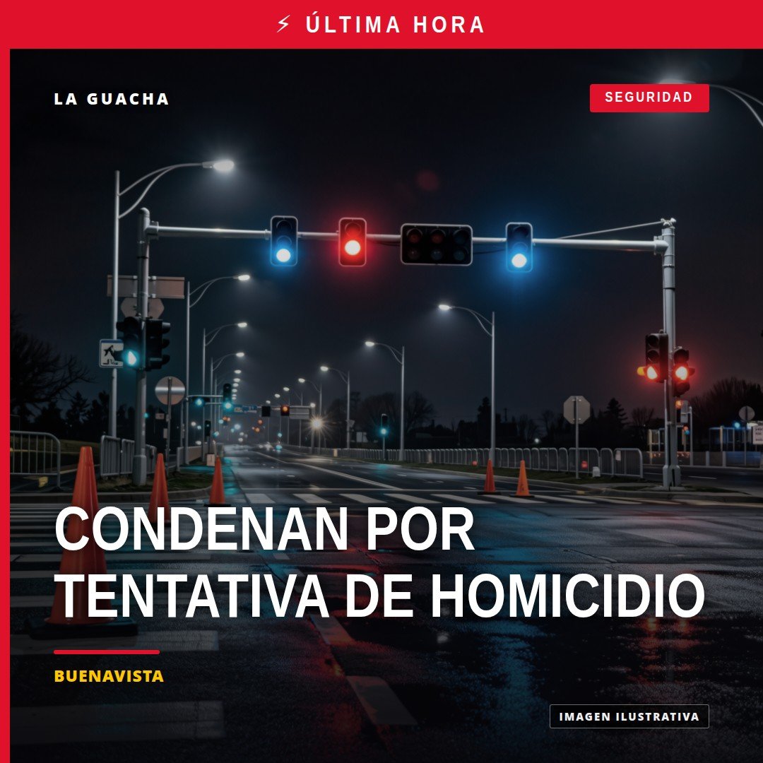Ilustración simbólica de balanza de justicia y silueta de edificio urbano en Buenavista, Apatzingán, con foco en tentativa