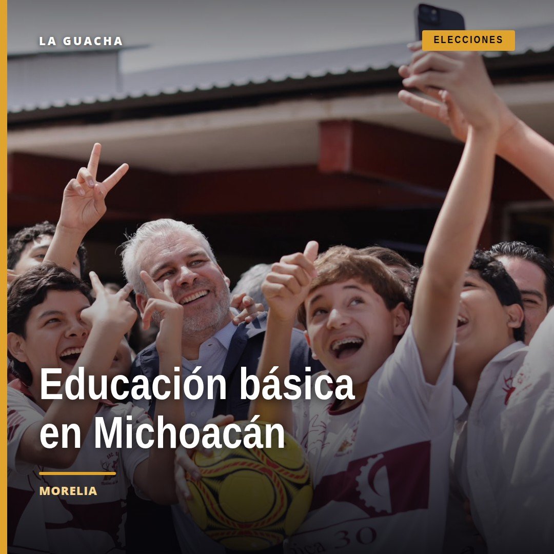 Infografía con datos de educación básica michoacán: aumento de asistencia escolar y promedio de 9.2 años de estudio, Morelia