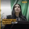 Fotografía de la diputada Teresita Herrera Maldonado presentando una iniciativa sobre espacios para lactancia en el Congreso
