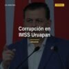 Foto simbólica de fachada incompleta de hospital en Uruapan con letrero 'IMSS', alusión a corrupción en construcción imss
