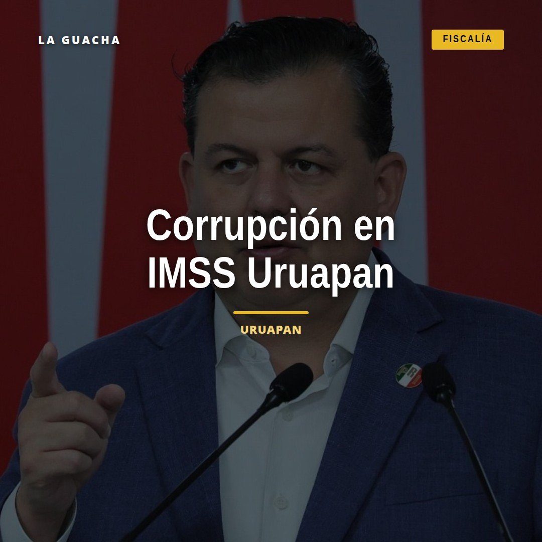 Foto simbólica de fachada incompleta de hospital en Uruapan con letrero 'IMSS', alusión a corrupción en construcción imss
