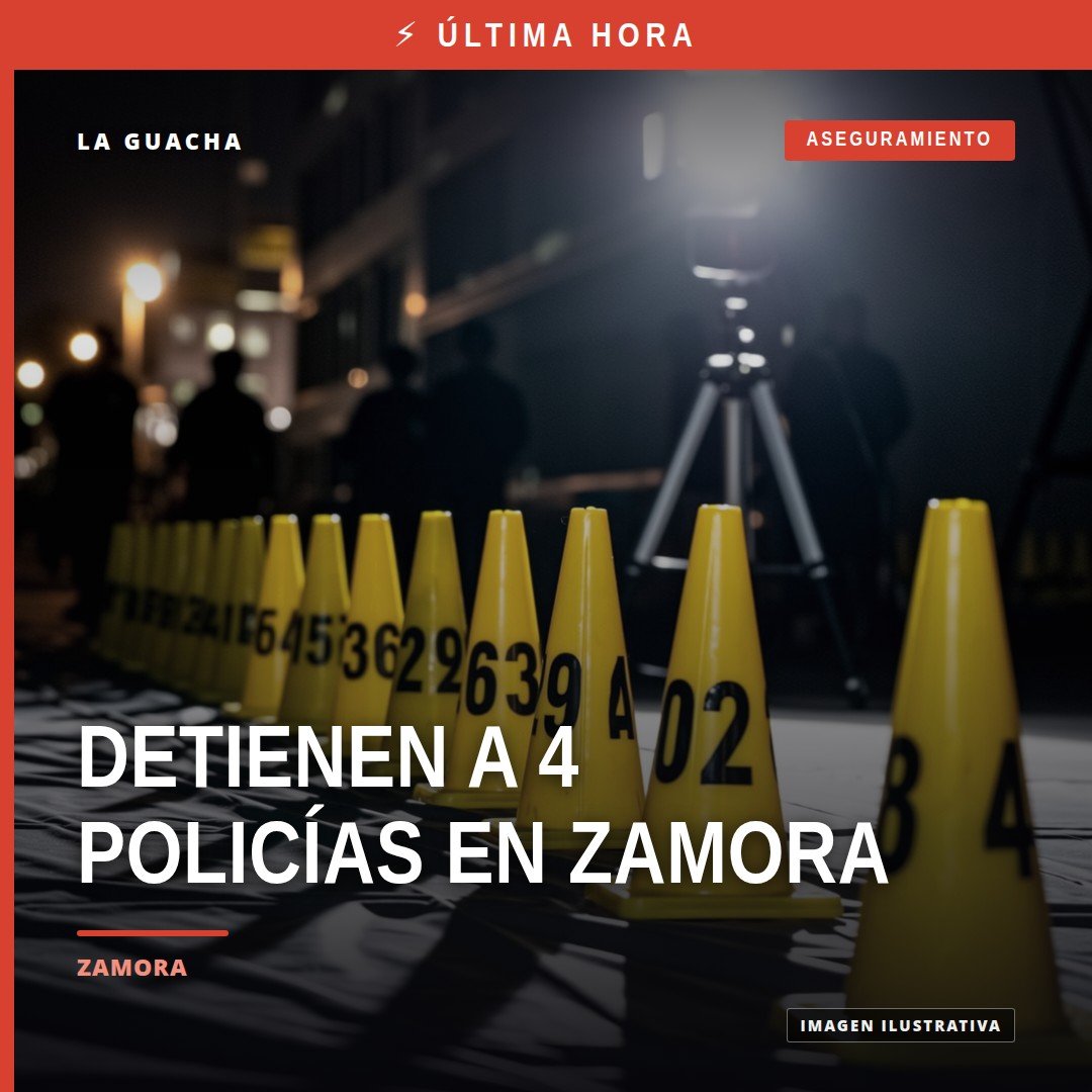 Imagen representativa de una patrulla municipal y elementos de investigación relacionados con robo calificado grave en Zamora