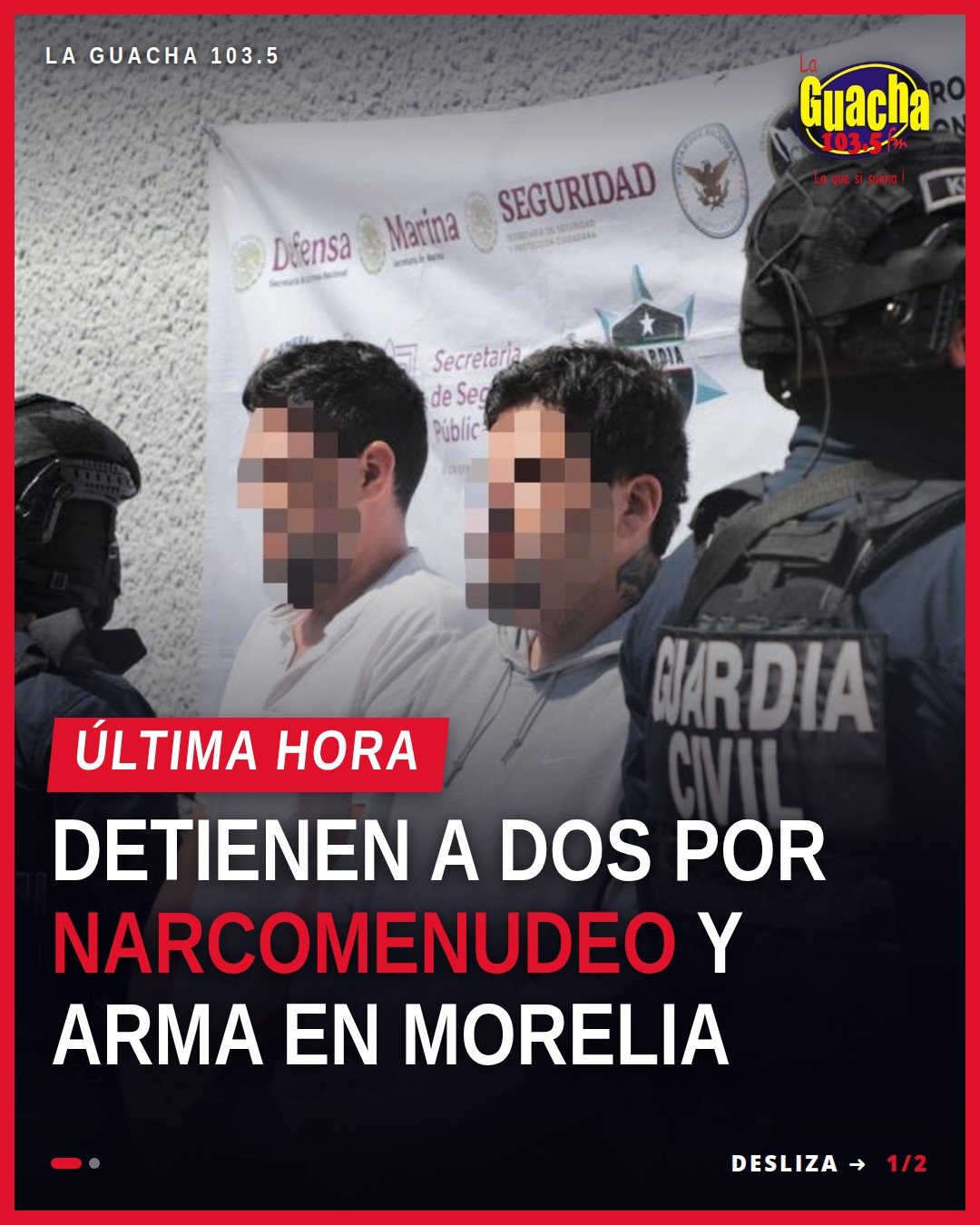 detención por narcomenudeo: escena exterior de inmueble en Uruapilla o Mariano Michelena con presencia de agentes y