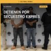 Ilustración simbólica de una camioneta detenida en una calle de Morelia, con siluetas de personas y elementos policiales