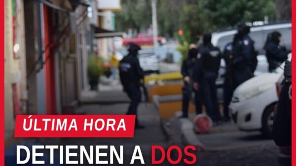 detención de dos personas: agentes de la Fiscalía Michoacán realizan operativo en colonia de Morelia, con elementos de