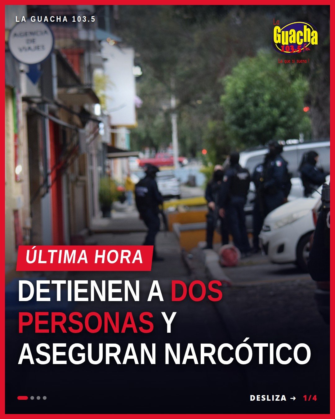 detención de dos personas: agentes de la Fiscalía Michoacán realizan operativo en colonia de Morelia, con elementos de