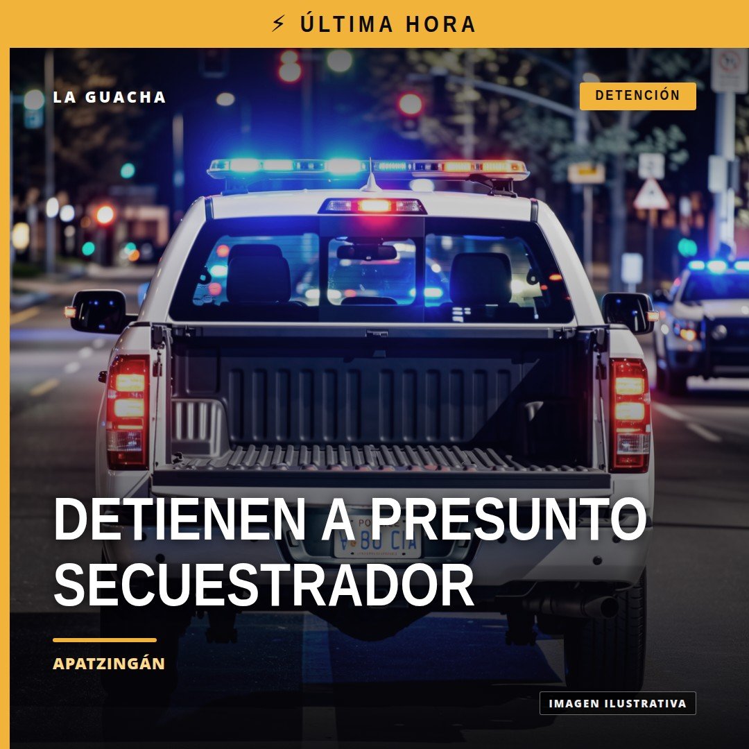 Ilustración simbólica de una orden de aprehensión y siluetas de tres mujeres, con fondo que evoca Apatzingán y la Fiscalía