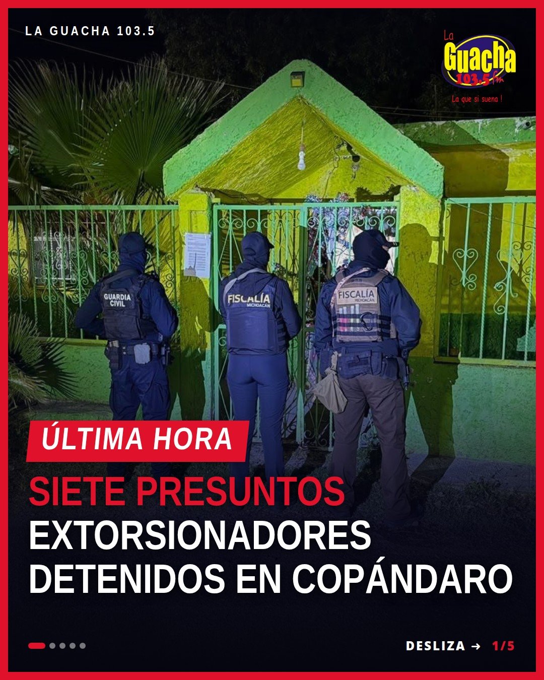 Detienen siete personas copándaro: operativos en San Agustín del Maíz, Copándaro, con presencia de fuerzas estatales y
