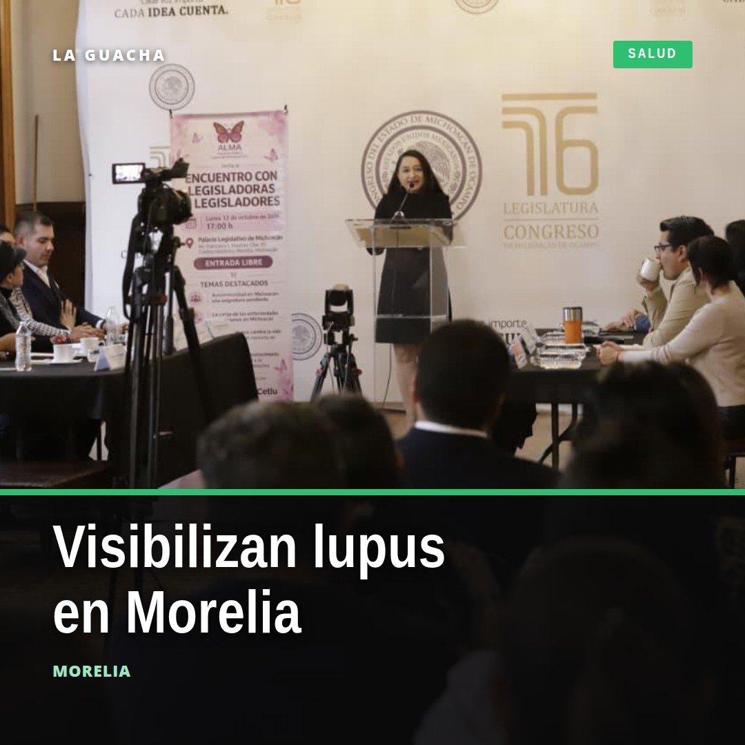 Grupo de diputadas, diputados y especialistas reunidos en Morelia para hablar sobre lupus y enfermedades autoinmunes