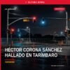 Ilustración simbólica de un lugar urbano en Tarímbaro con señalización de ubicación y silueta humana; representa la búsqueda
