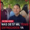 Entregan tenis secundaria: estudiantes de secundaria reciben pares de calzado en escuelas de Michoacán