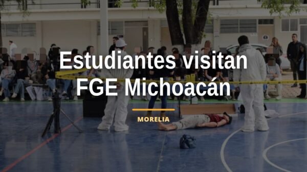 Estudiantes de Preparatoria Anáhuac observan demostración práctica de ciencias forenses michoacán con personal de la FGE en