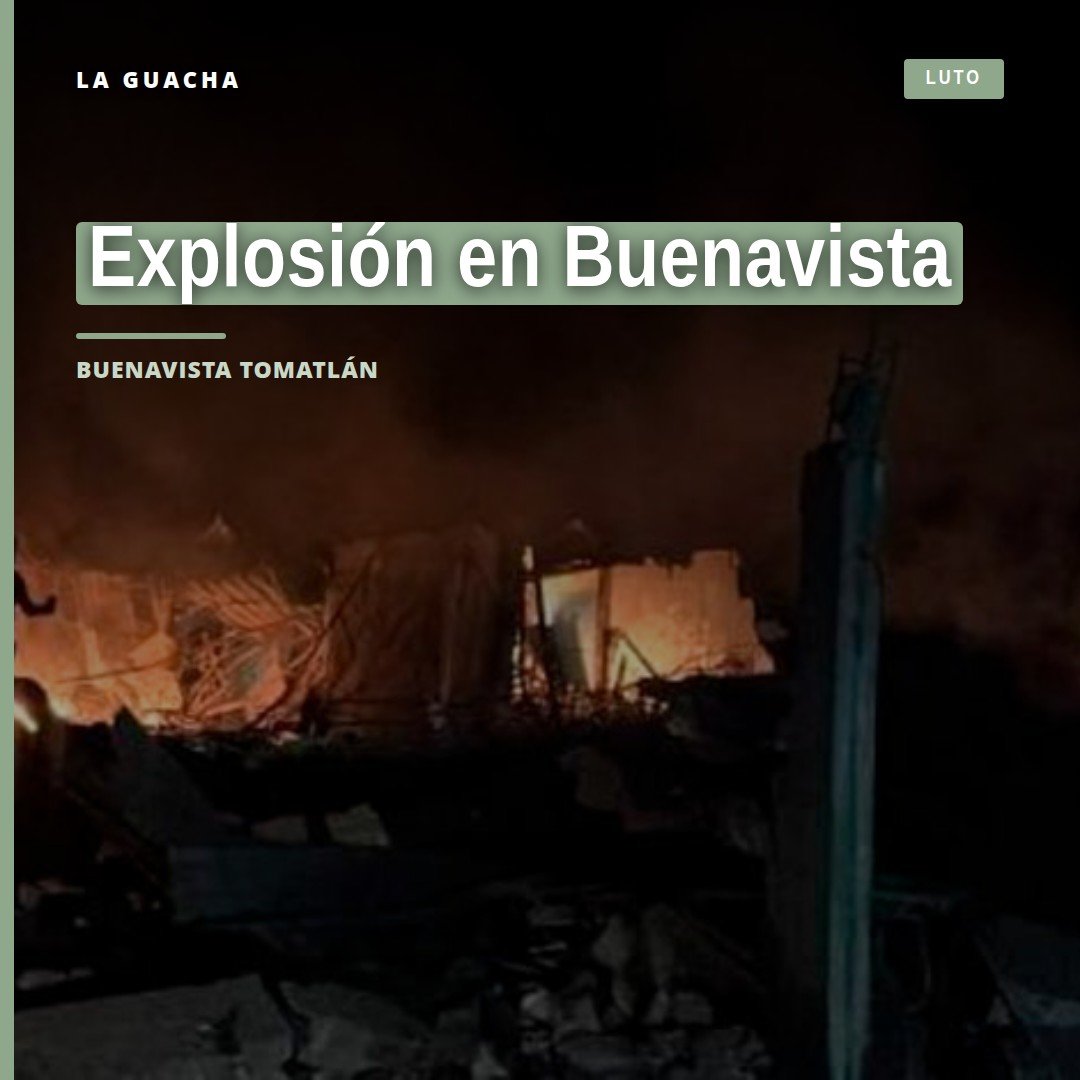 Vivienda calcinada tras explosión en buenavista, municipio de Buenavista Tomatlán, Michoacán