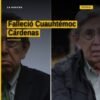 falleció cuauhtémoc cárdenas: retrato formal del político michoacano, fundador del PRD, con bandera mexicana al fondo