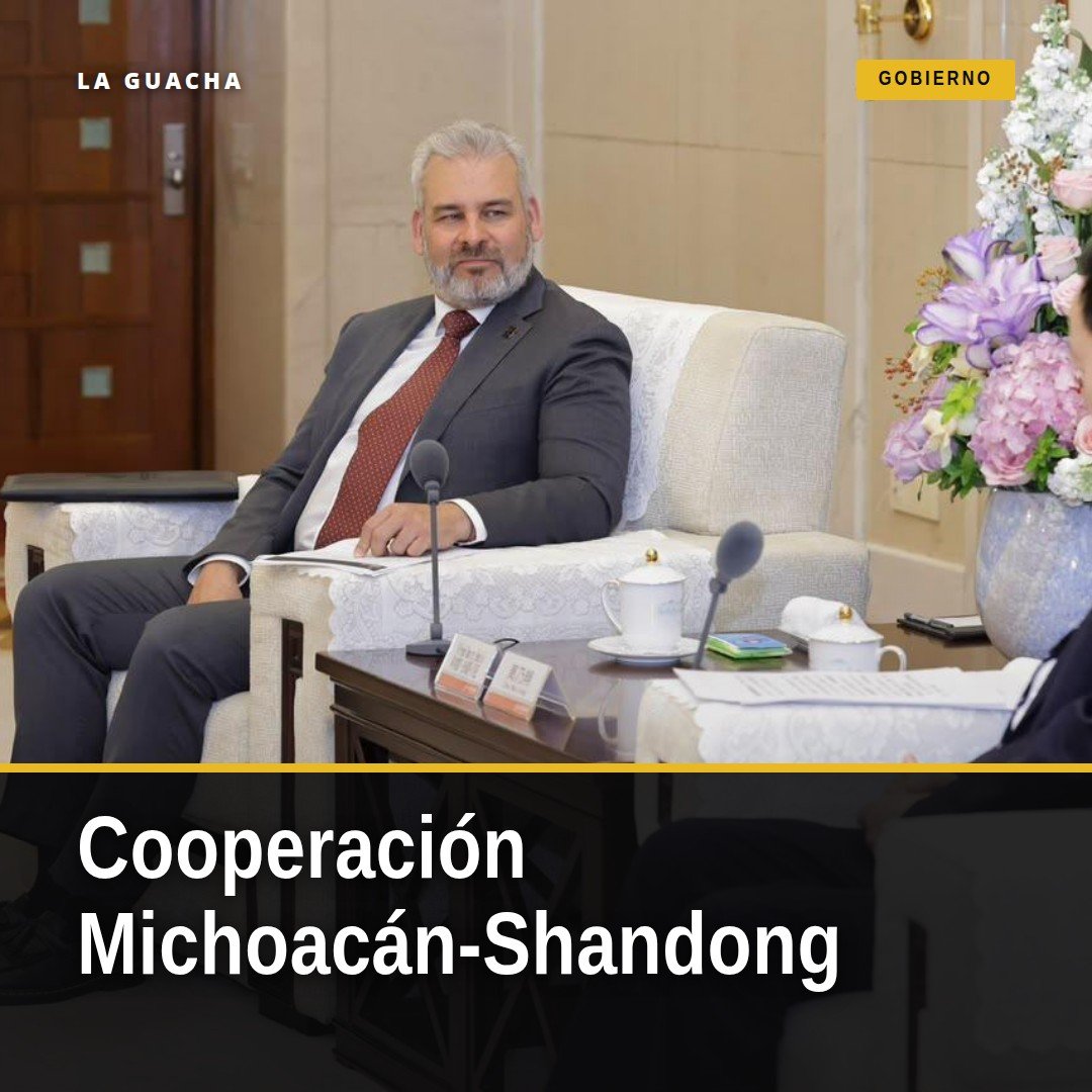 Firma de carta de intención entre el gobernador de Michoacán y el gobernador de Shandong durante encuentro en China