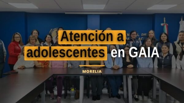 Grupo de trabajo en reunión GAIA en Morelia, Michoacán, abordando atención a adolescentes