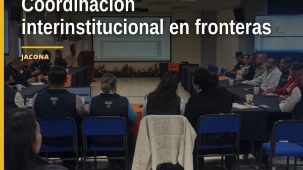 Grupo de autoridades de Michoacán, Jalisco y Guanajuato reunidos en una mesa de trabajo en Jacona, Michoacán, fortaleciendo